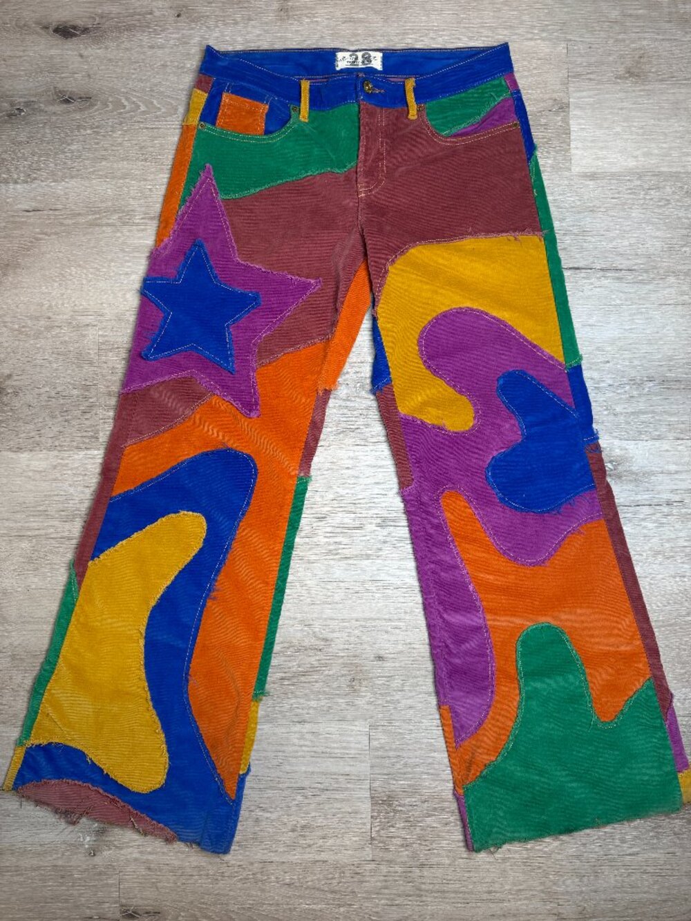 RARE Free People We The Free Patchwork Corduroy Flare Pants 28